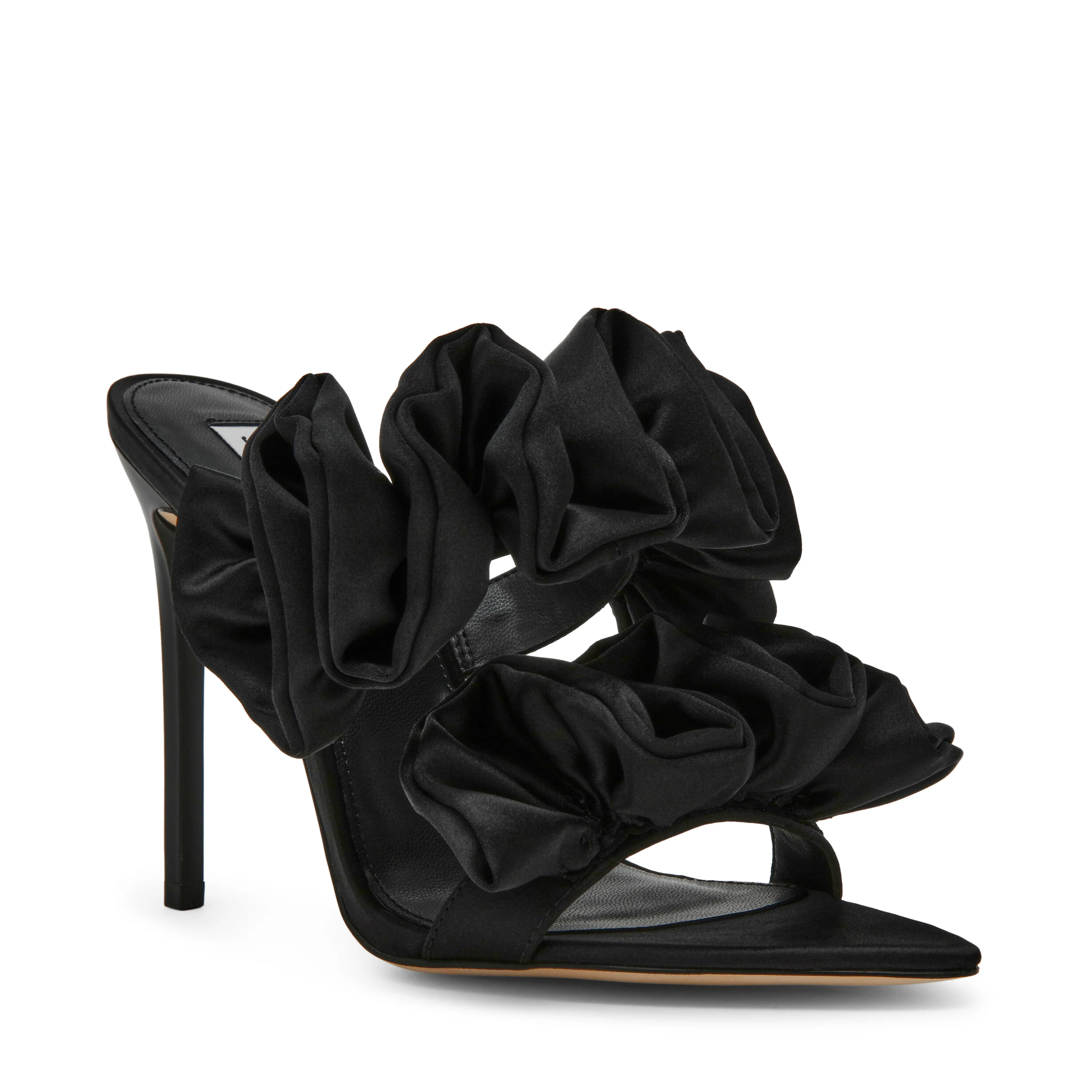 Aalina Sandal BLK SATIN - Image 2