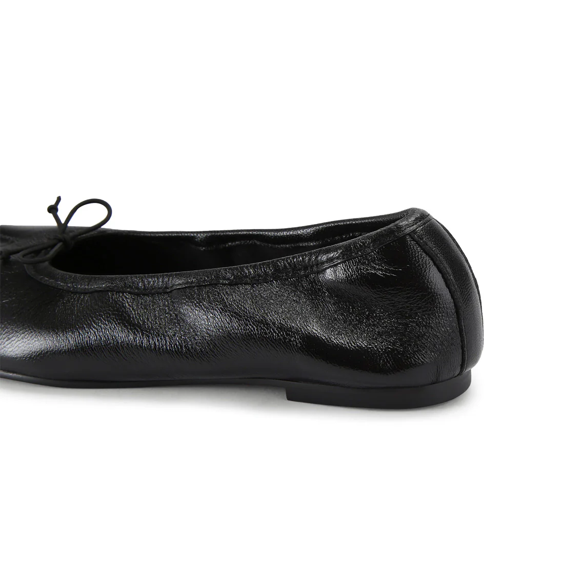 Carin Flat Shoe BLACK LEATHER - Image 5