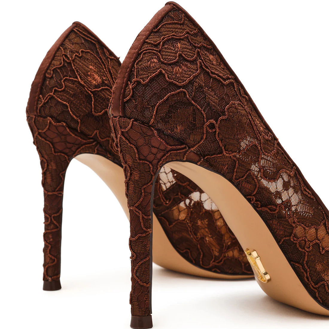 Evelyn-L Pump BROWN LACE - Image 5