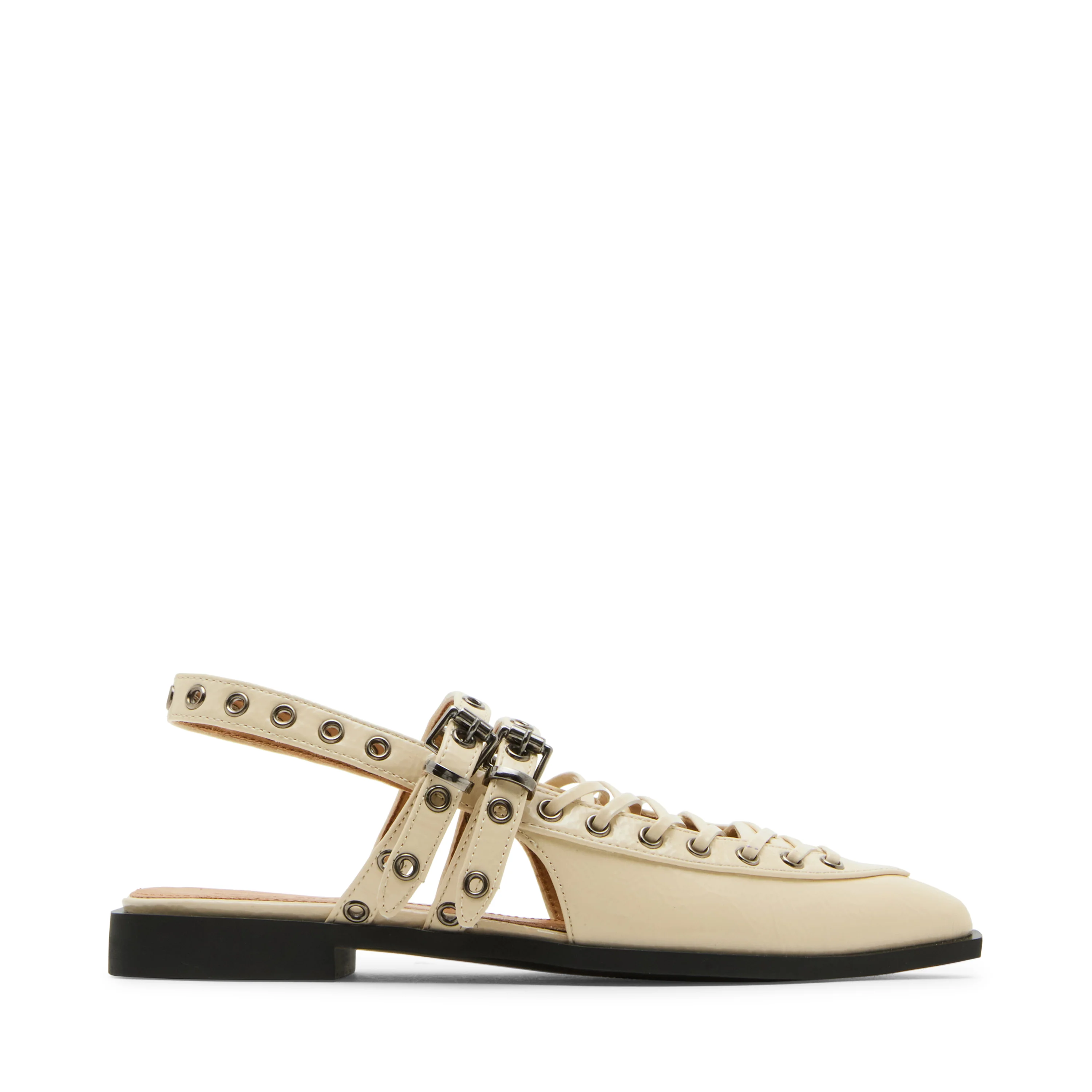 Galanti Flat Shoe BONE PATENT