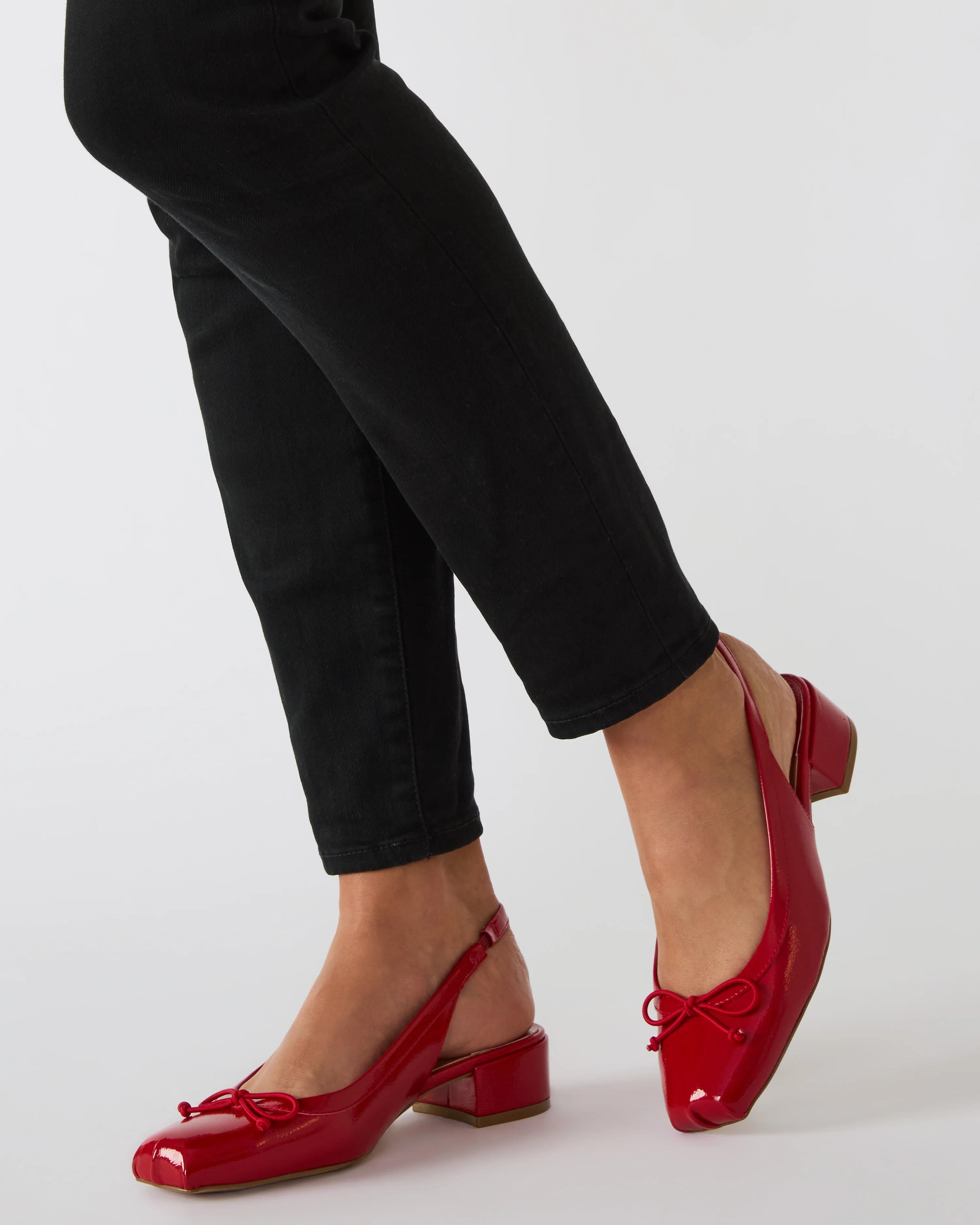 Loved Flat Shoe RED CRINKLE PAT - Image 5